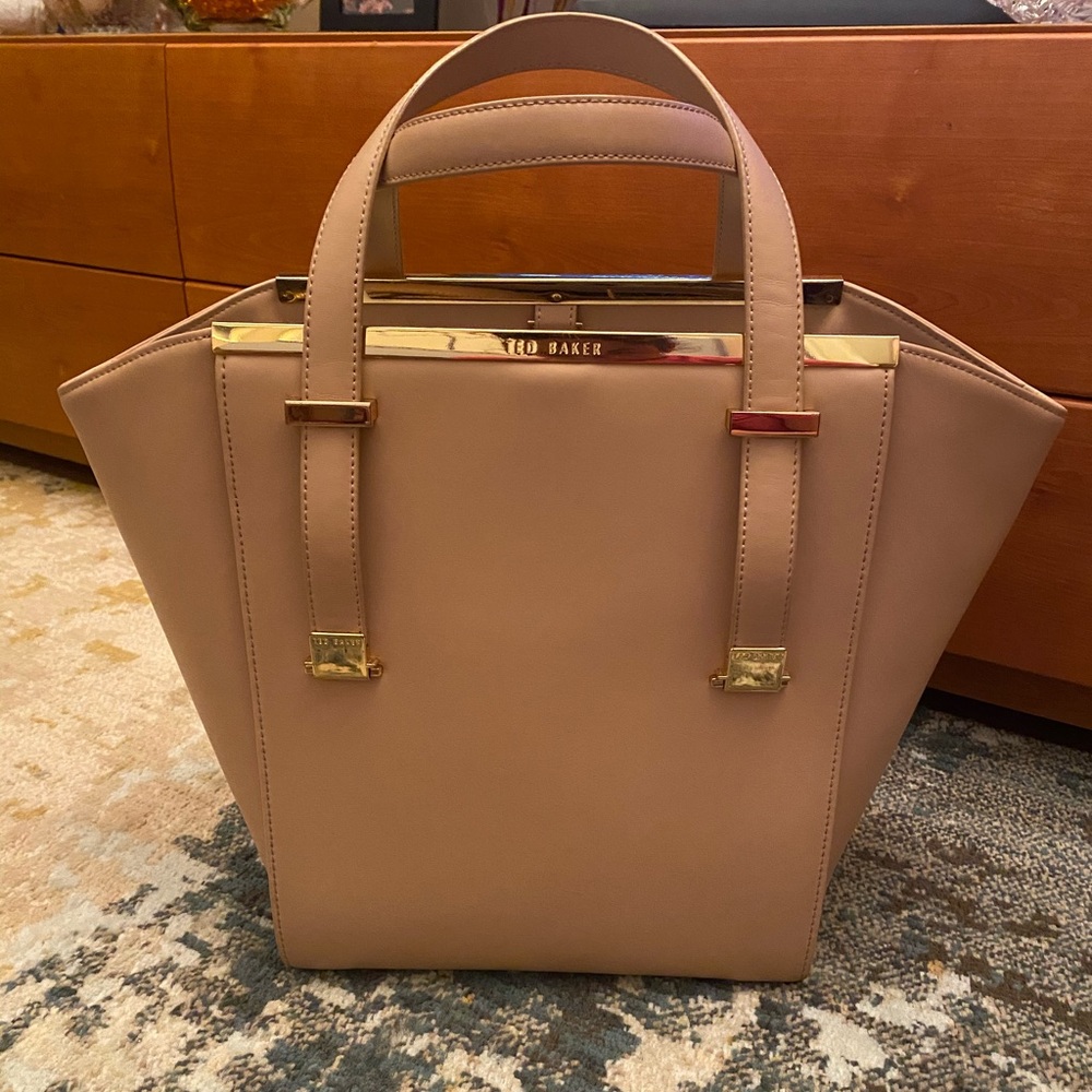 Ted Baker Leather Tote Bag w/adjustable strap